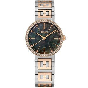 Fendi Forever Diamond Satin-Brushed Bracelet Watch - Rose Gold/Stainless Steel